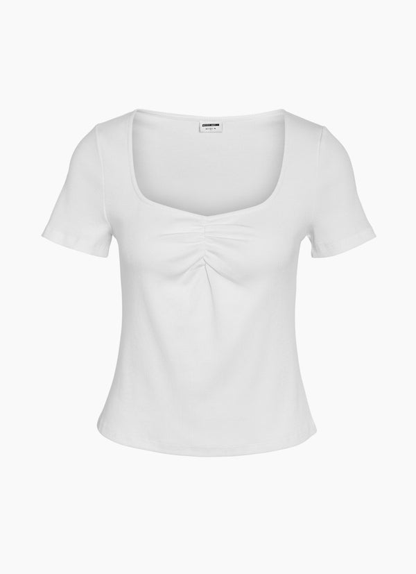 T-SHIRT MED FYRKANTIG RINGNING