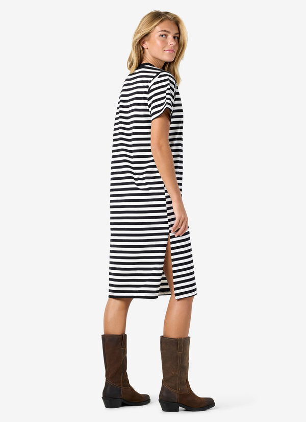 STRIPED MIDI DRESS LOOSE FIT