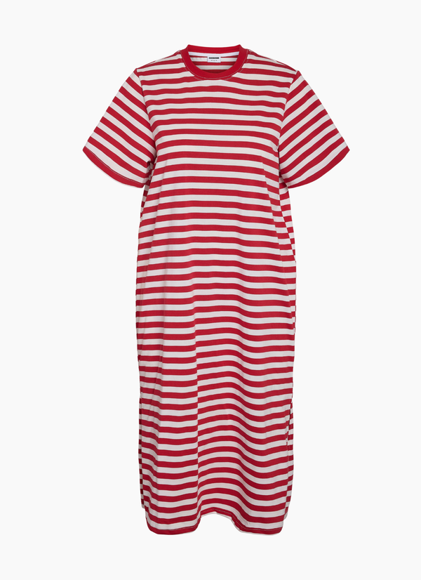 STRIPED MIDI DRESS LOOSE FIT