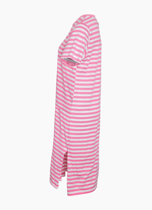 STRIPED MIDI DRESS LOOSE FIT