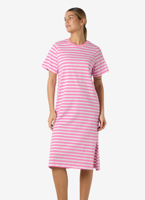 STRIPED MIDI DRESS LOOSE FIT