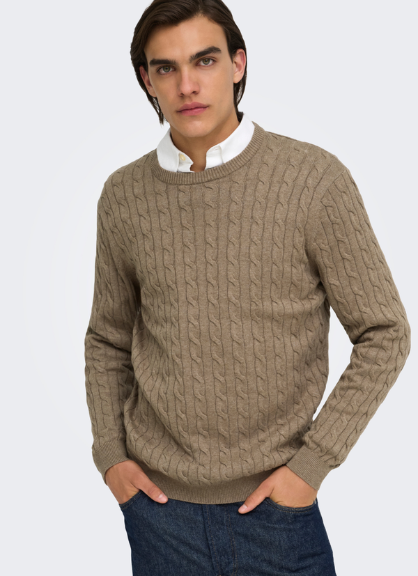 LOUI REG CABEL CREW KNIT