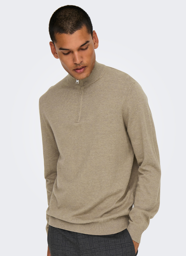 STICKAD HALF ZIP TRÖJA