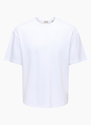 T-shirt i mjuk och stretchig jersey, Vit