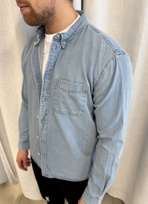Regular Fit Denimskjorta för herr