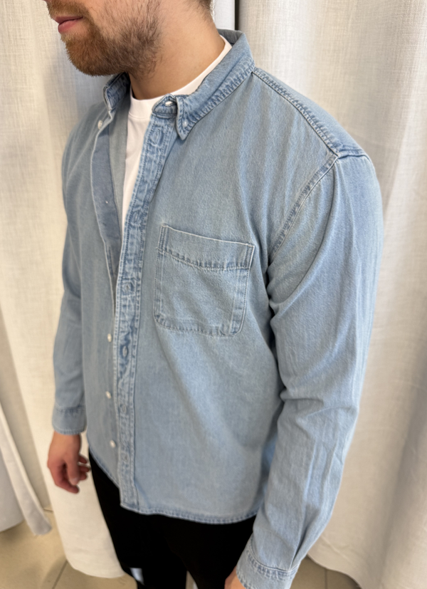 Regular Fit Denimskjorta för herr