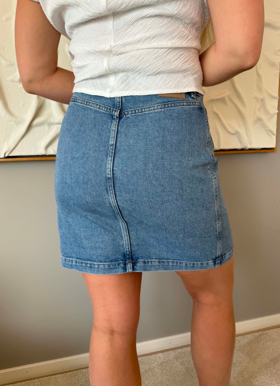 DENIMKJOL I A-LINJE