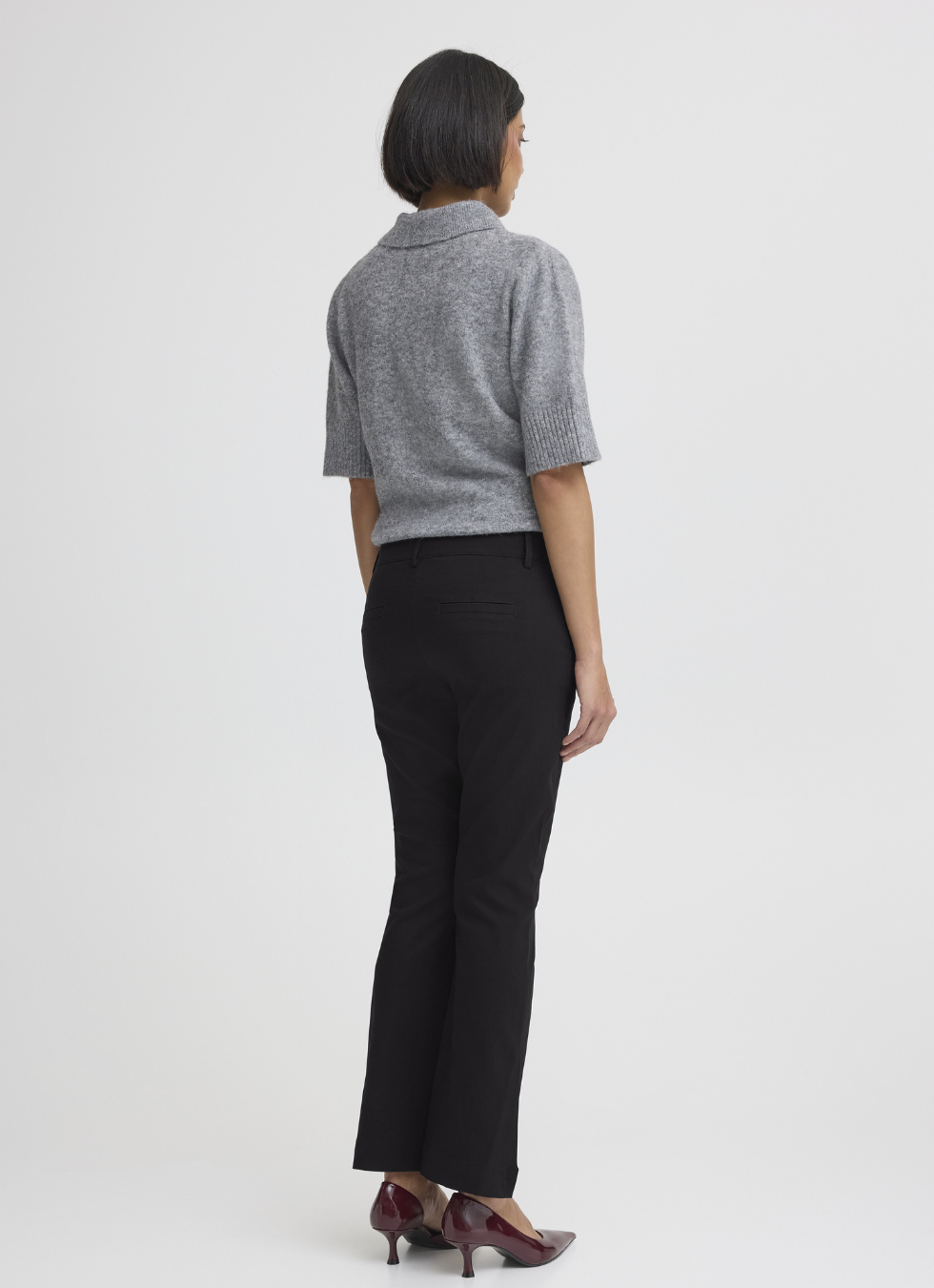 COATED SLIM FIT-BYXOR MED STRETCH