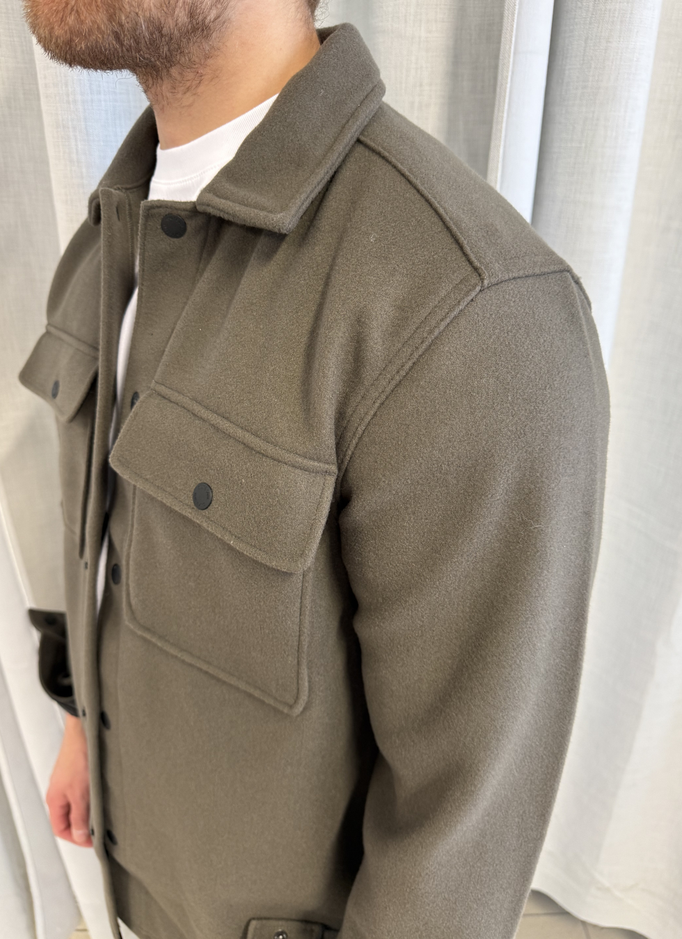 Overshirt med Bröstfickor