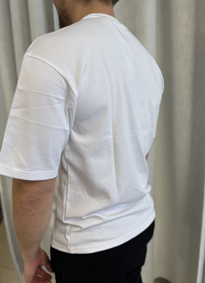 T-shirt i mjuk och stretchig jersey, Vit