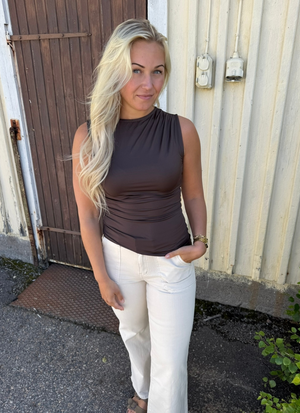 BEIGE STRETCHJEANS MED VIDA BEN