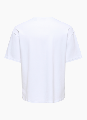 T-shirt i mjuk och stretchig jersey, Vit