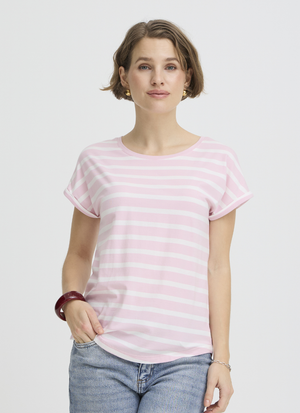 RANDIG T-SHIRT I BOMULLSBLANDNING