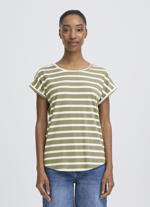 RANDIG T-SHIRT I BOMULLSBLANDNING