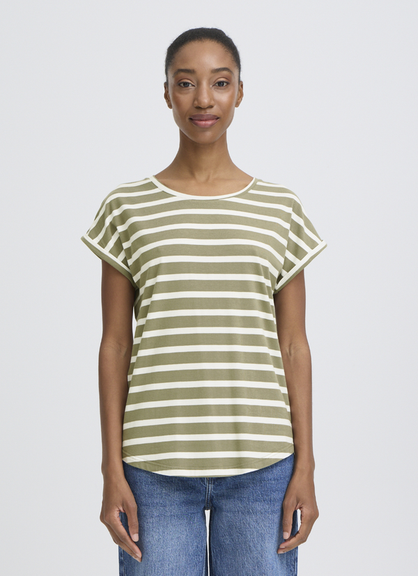 RANDIG T-SHIRT I BOMULLSBLANDNING