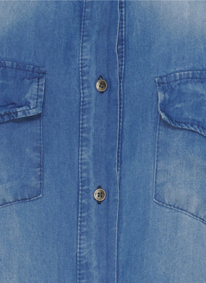 Skjortklänning i Lyocell med Avslappnad Passform
