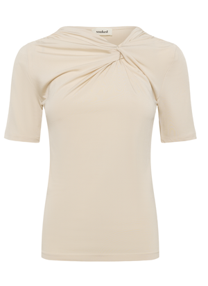 SLIM FIT T-SHIRT I VISKOSBLANDNING